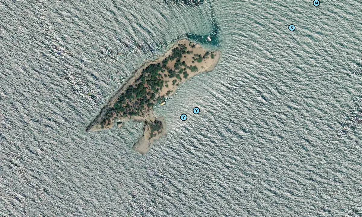 Satelite image of Delikli Ada, Türkiye