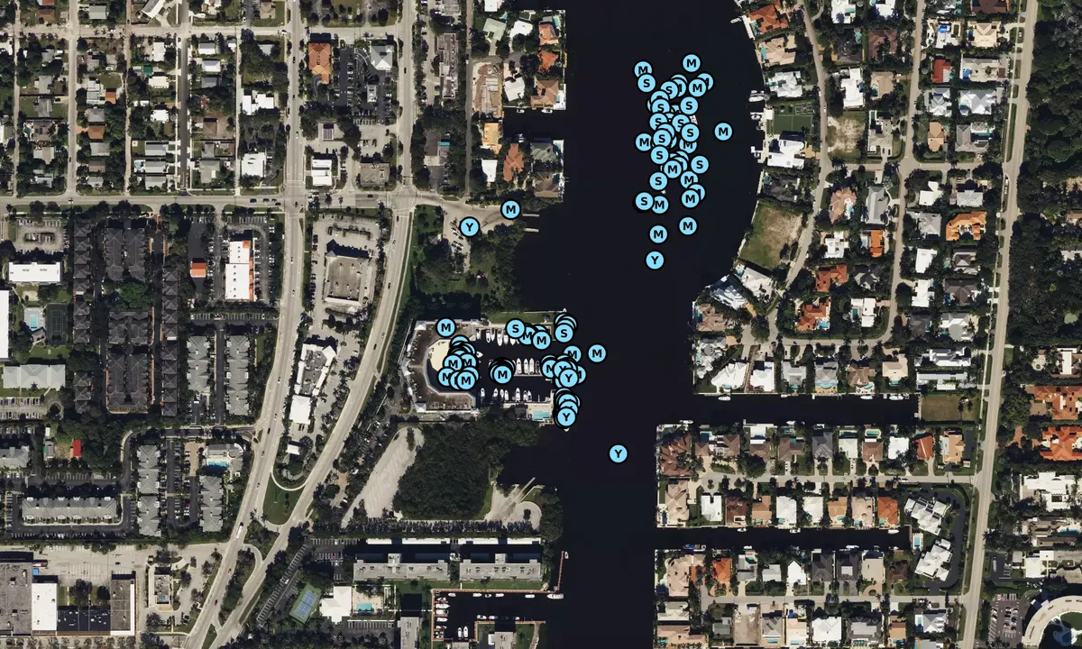 Satelite image of Delray Harbor Club Marina