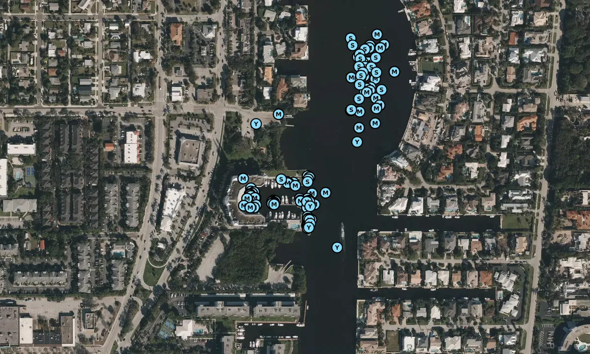 Satelite image of Delray Harbor Club Marina
