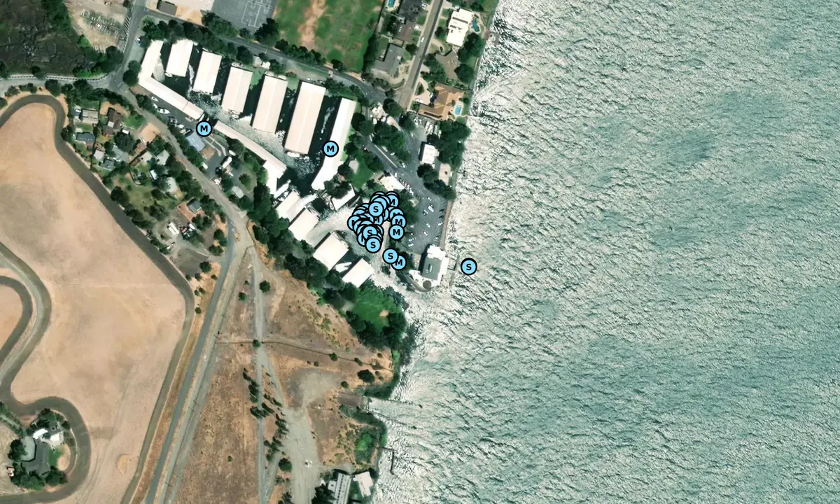 Satelite image of Delta Marina Yacht Harbor - Rio Vista