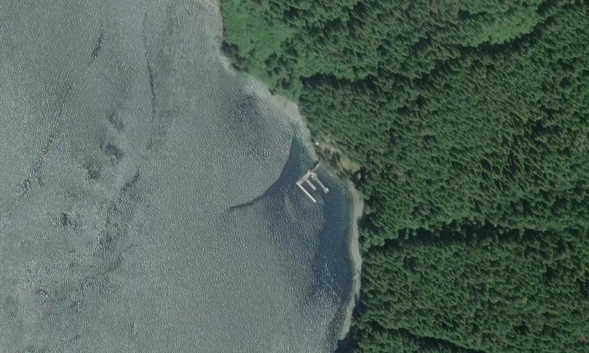 Flyfoto av Denham Bay