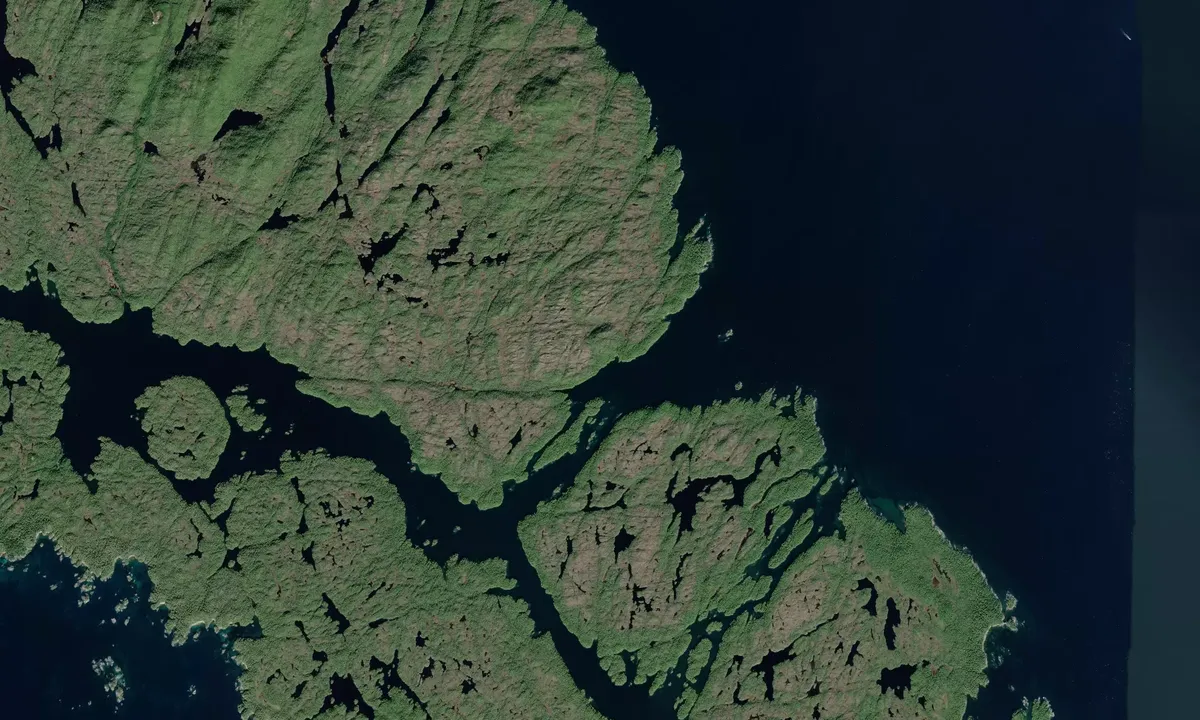 Flyfoto av Devlin Bay