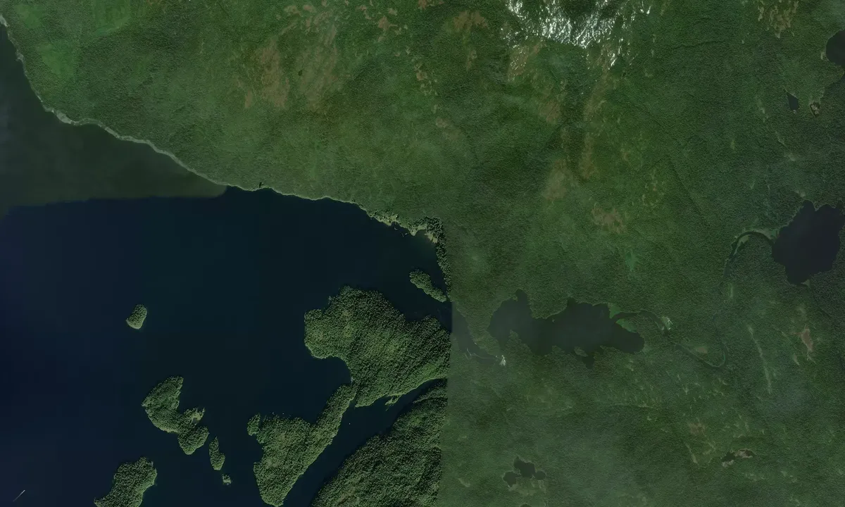 Flyfoto av Dogfish Island
