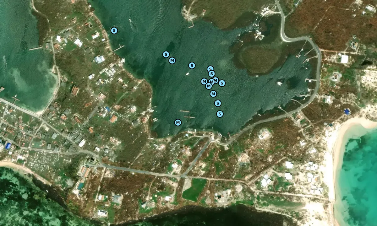 Satelite image of Donny's Marina and Moorings is  OPEN 