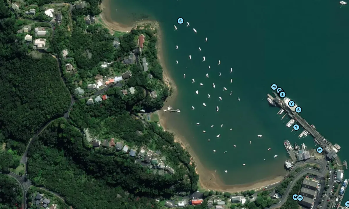 Satelite image of Doug's Opua Boatyard