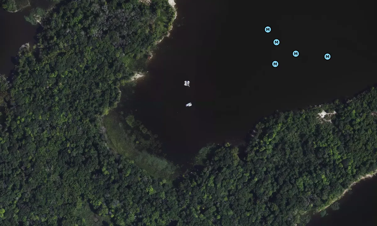 Satelite image of Dowker's Island Bay