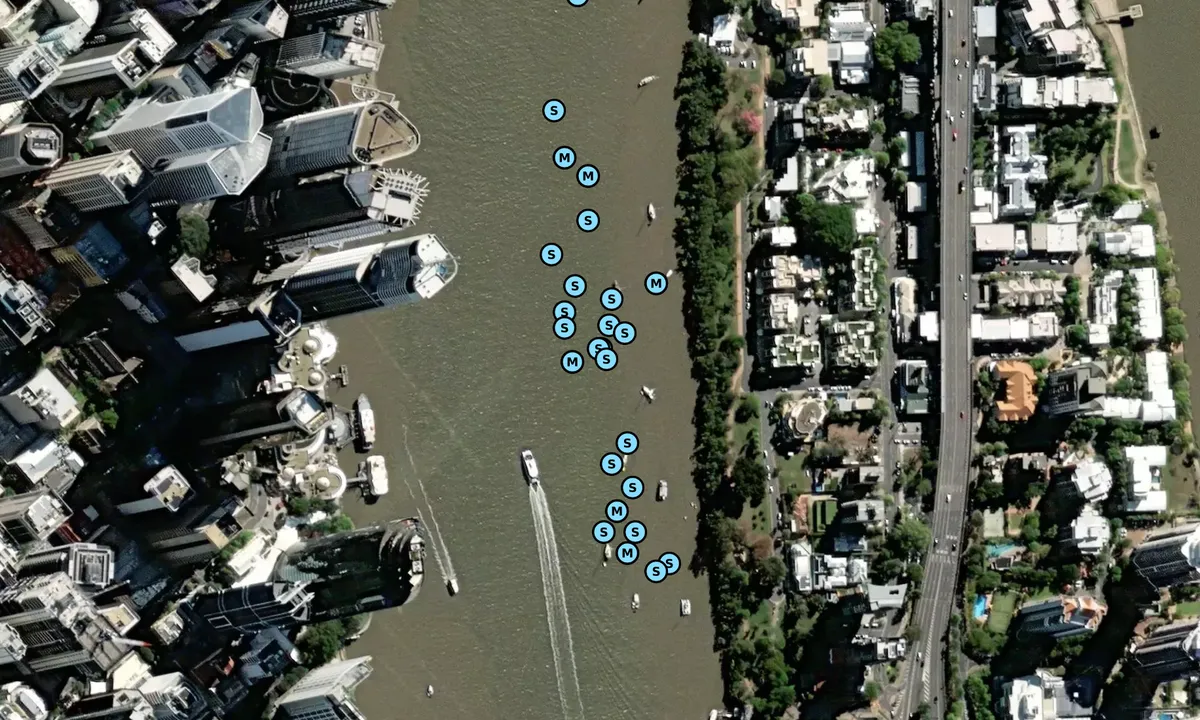 Satelite image of Downtown Brisbane Beautiful