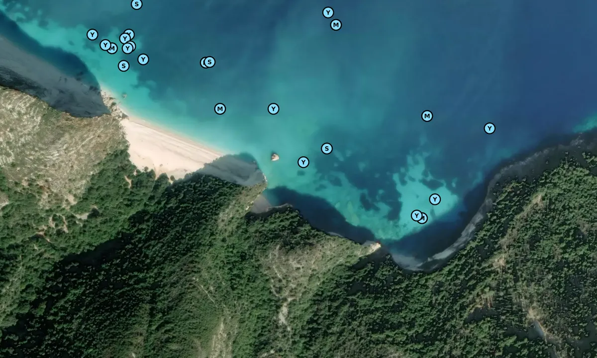 Satelite image of Dragon Beach