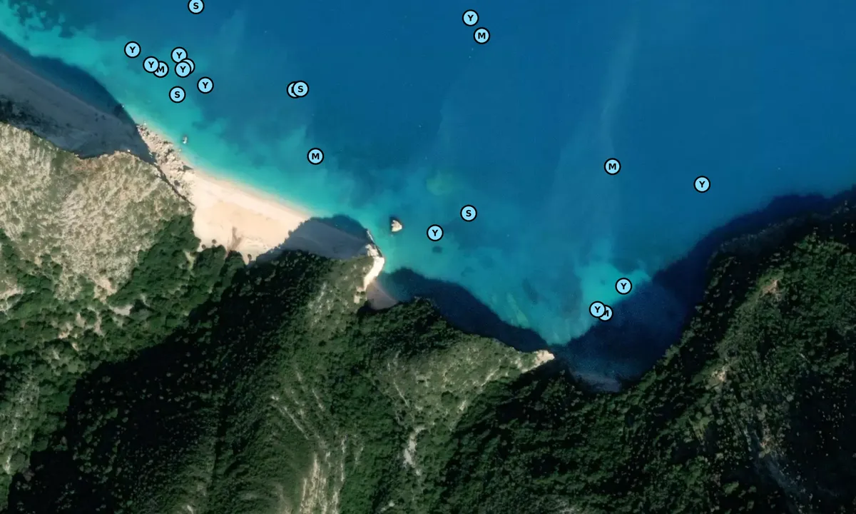 Satelite image of Dragon Beach