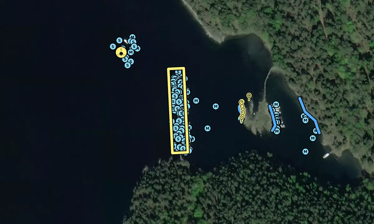 Satelite image of Dragsund - flytebrygge