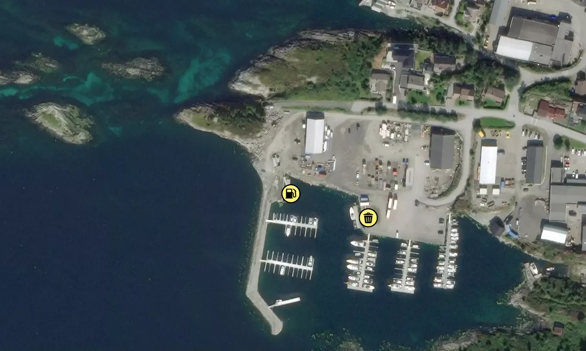 Satelite image of Drivstoff Klubbevika