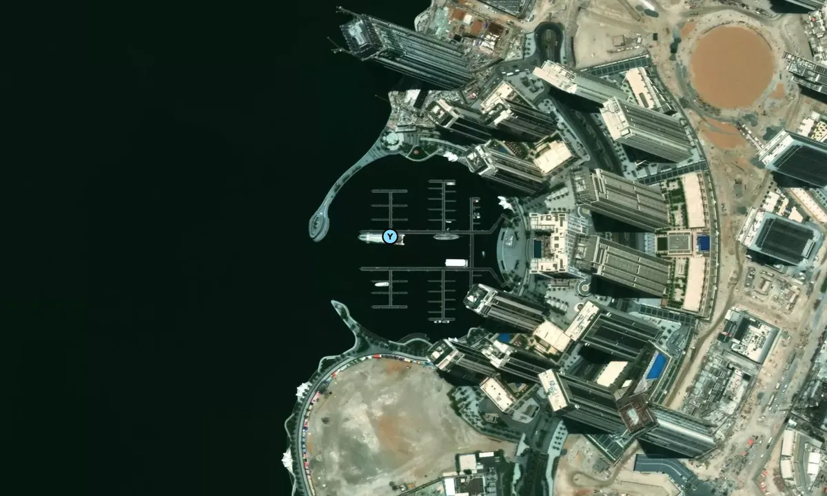 Satelite image of Dubai Creek Harbour Marina 1