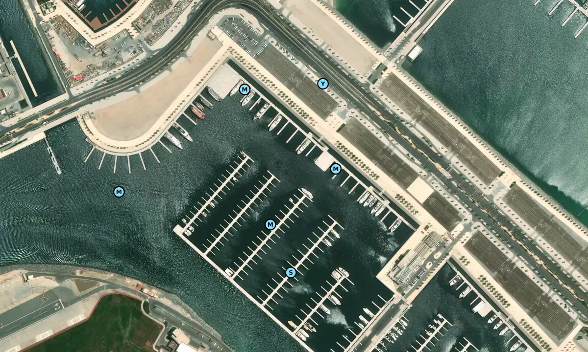 Satelite image of Dubai Habour Marina