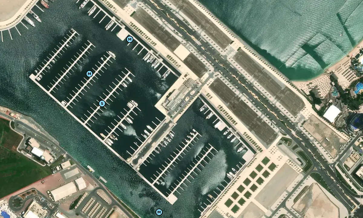 Satelite image of Dubai International Marine Club