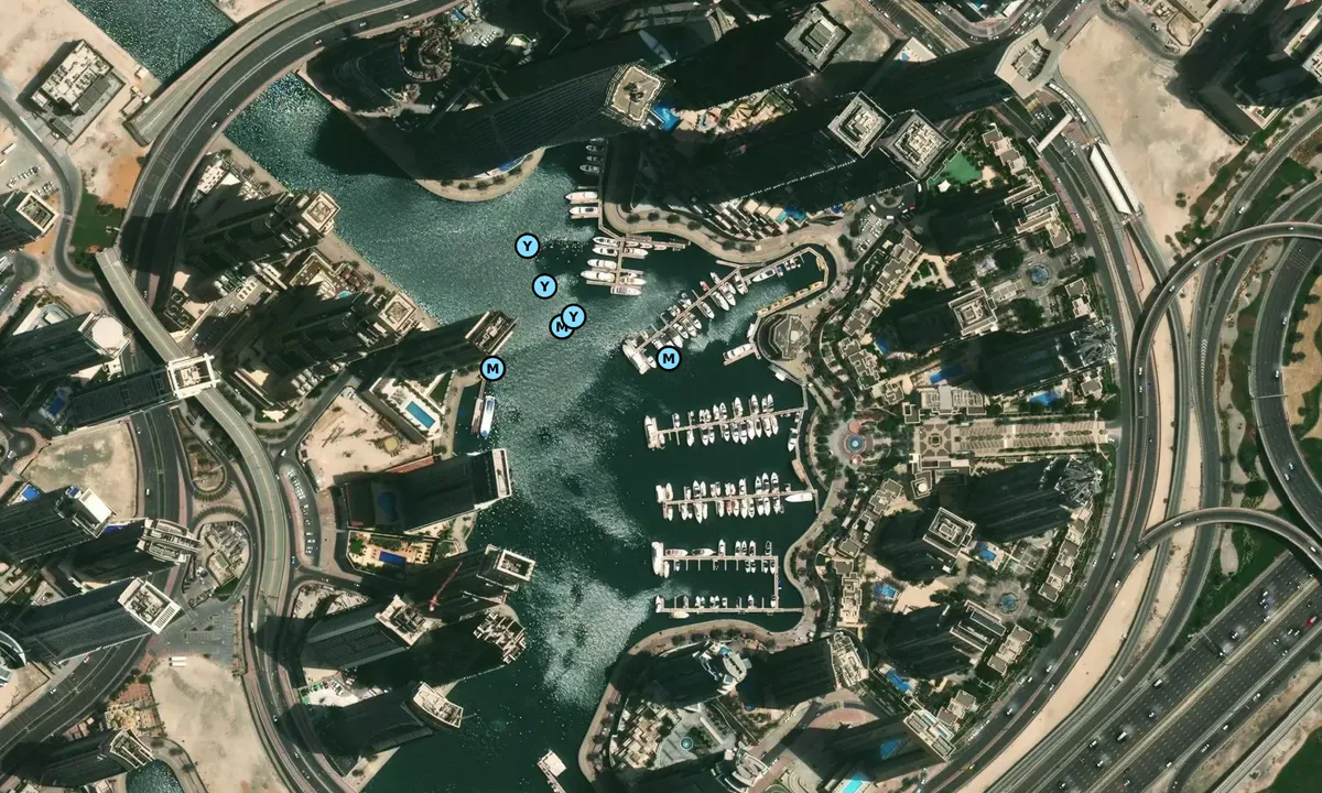 Satelite image of Dubai Marina Yacht Club - دبي