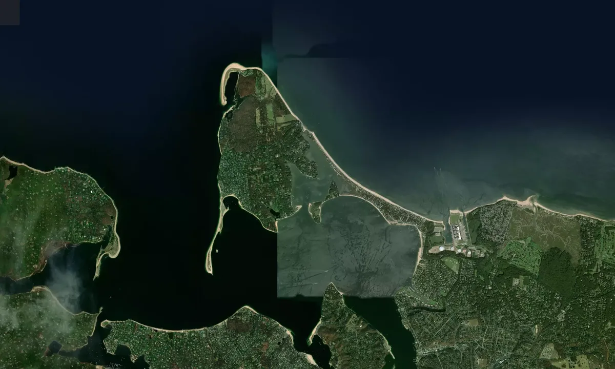 Flyfoto av Duck Island Harbor