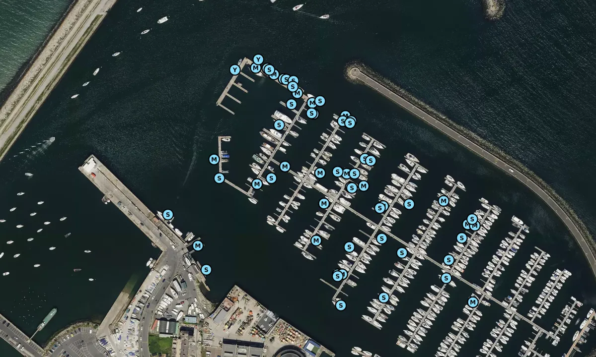 Satelite image of Dun Laoghaire Marina
