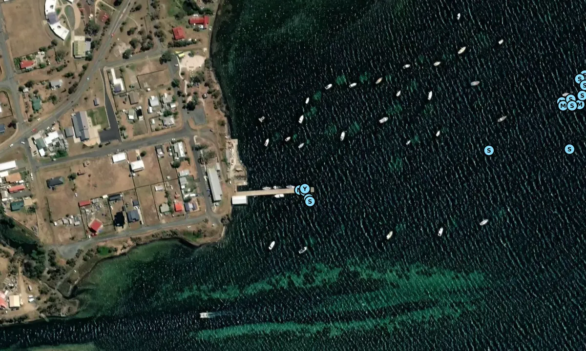 Satelite image of Dunalley Wharf