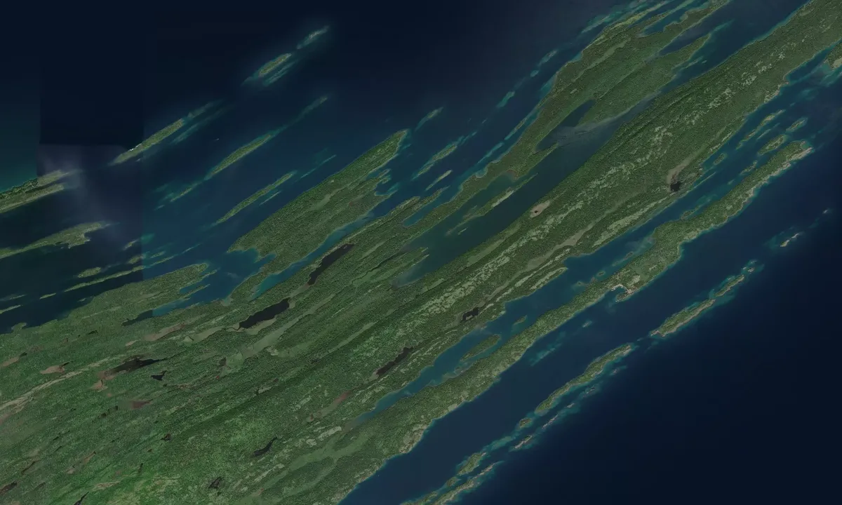 Flyfoto av Duncan Bay