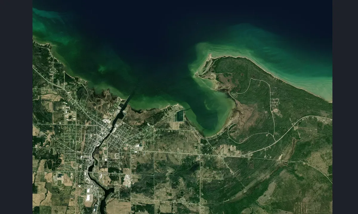 Flyfoto av Duncan Bay Boat Club - Cheboygan