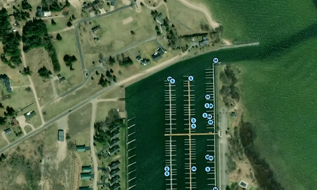 Satelite image of Duncan Bay Boat Club - Cheboygan