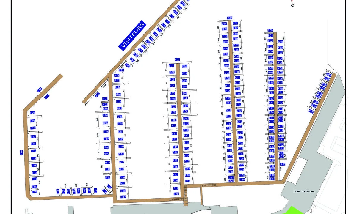 Dunkerque - Dunkirk: Harbourmap from https://ycmn.fr/plan-de-la-marina-du-vieux-cormoran/.