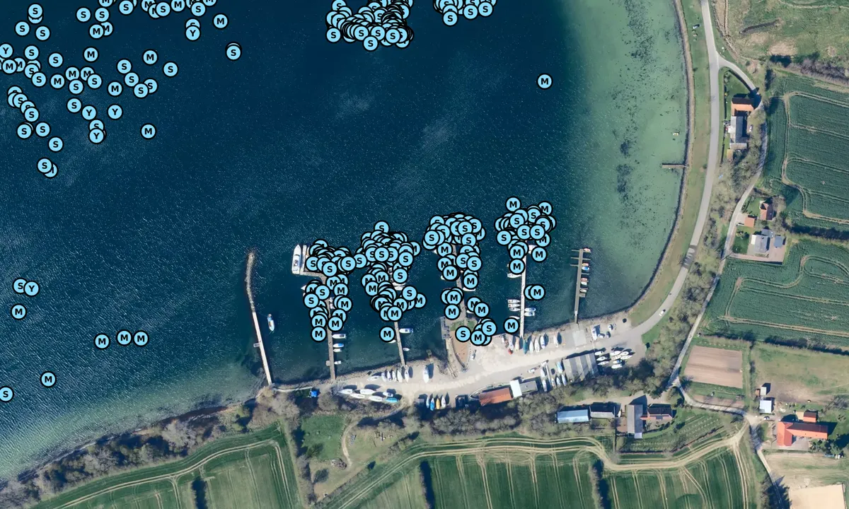 Satelite image of Dyvig Bådelaug