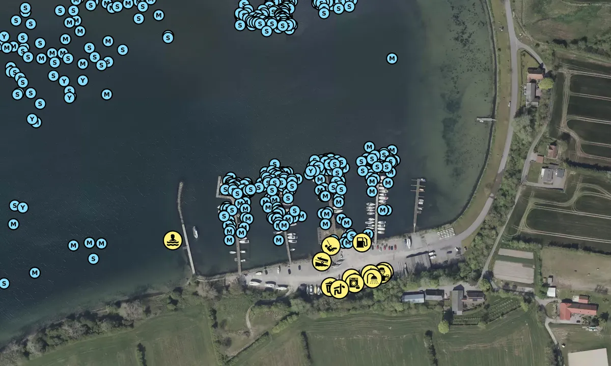 Satelite image of Dyvig Bådelaug