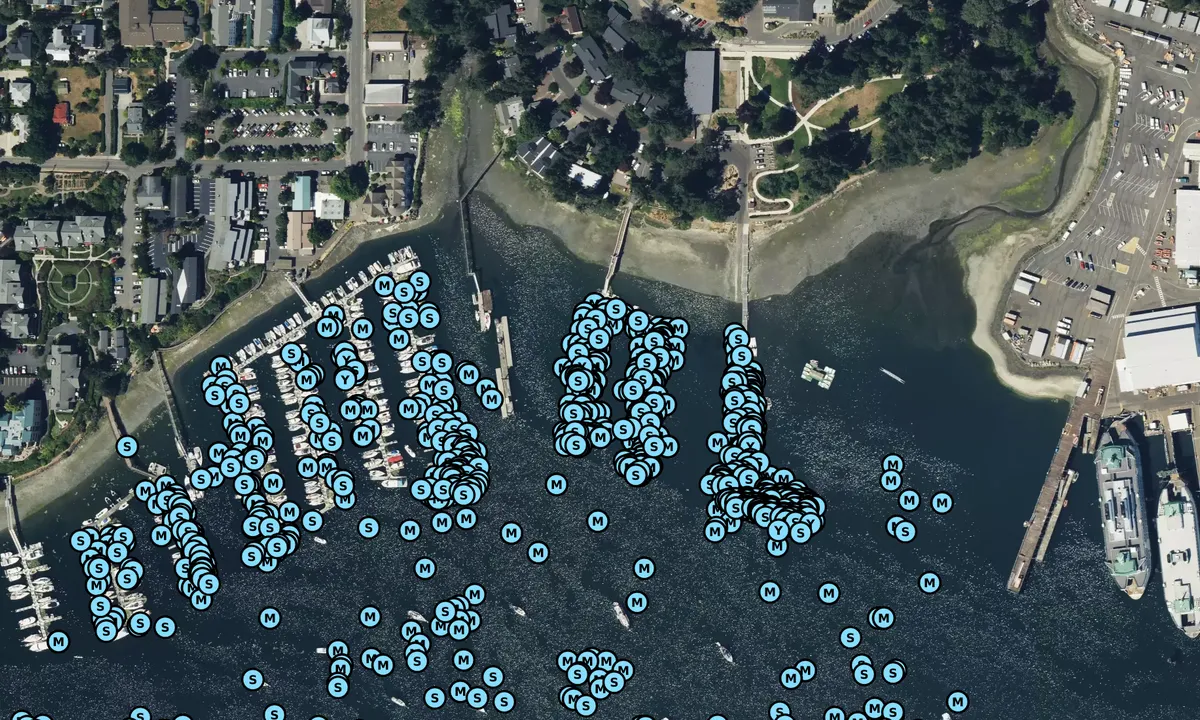 Satelite image of Eagle Harbor City Dock