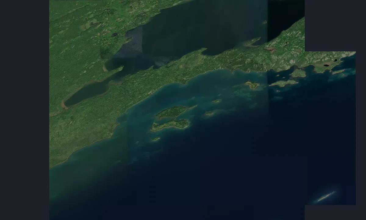 Flyfoto av East Bay - Keweenaw
