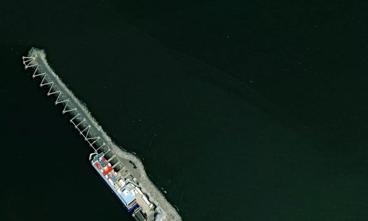 Satelite image of East of Matane Harbor