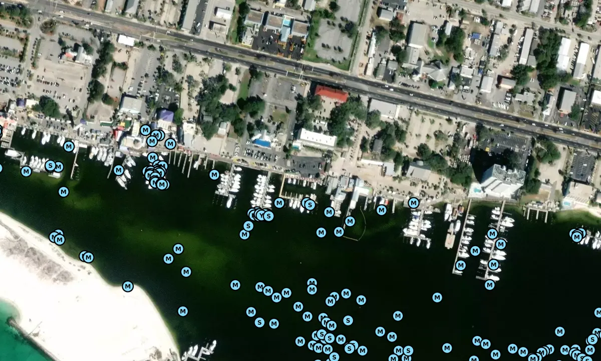 Satelite image of East Pass Marina