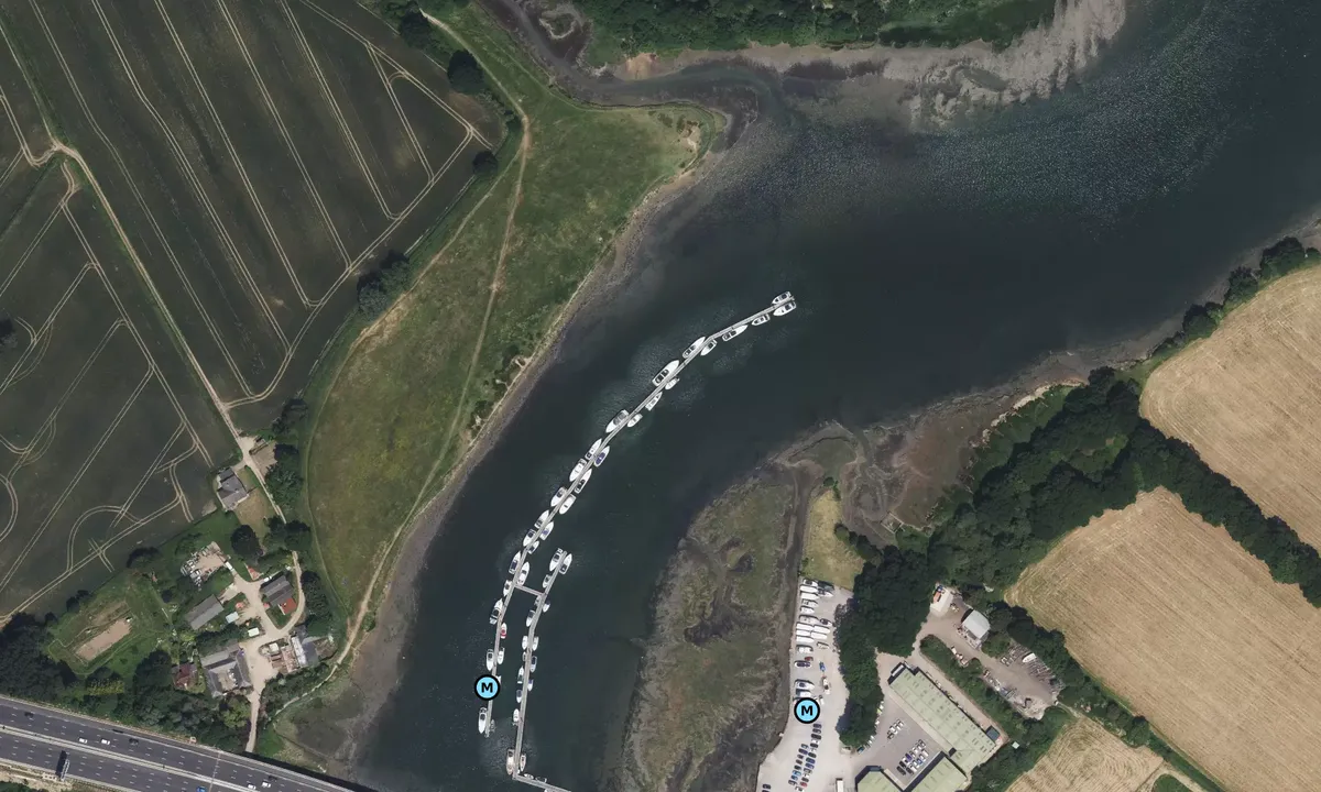 Satelite image of Eastlands Boatyard