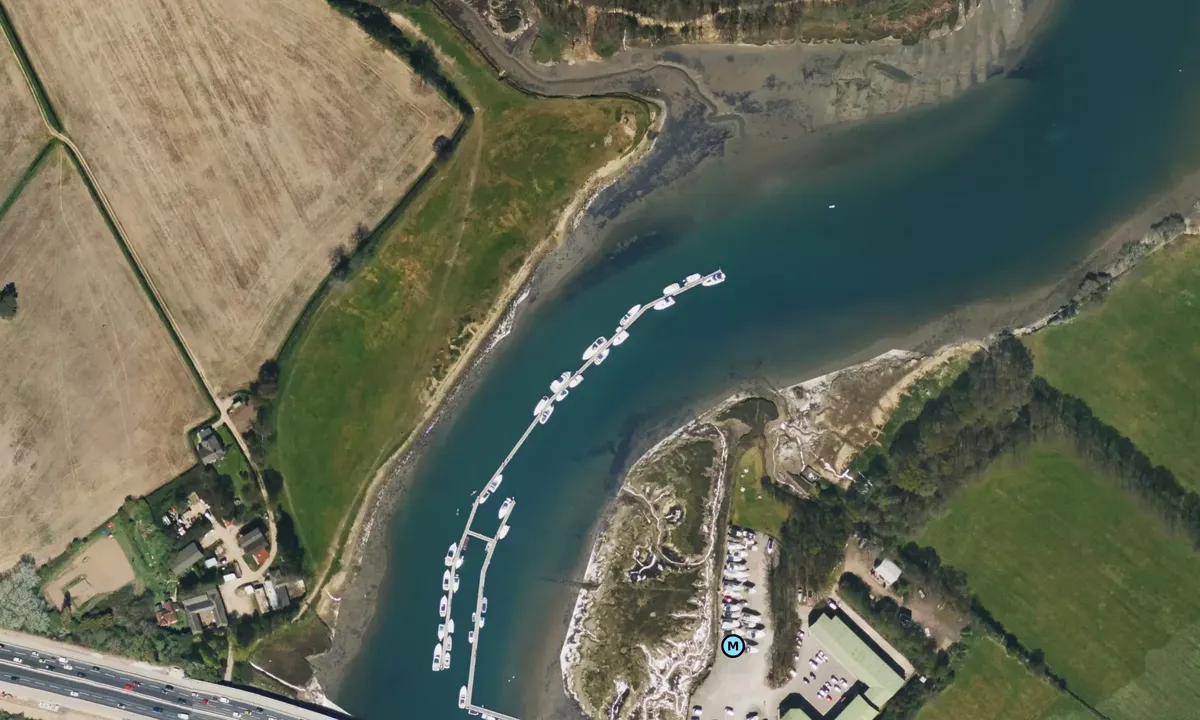 Satelite image of Eastlands Boatyard