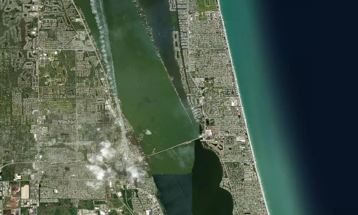 Flyfoto av Eau Gallie East
