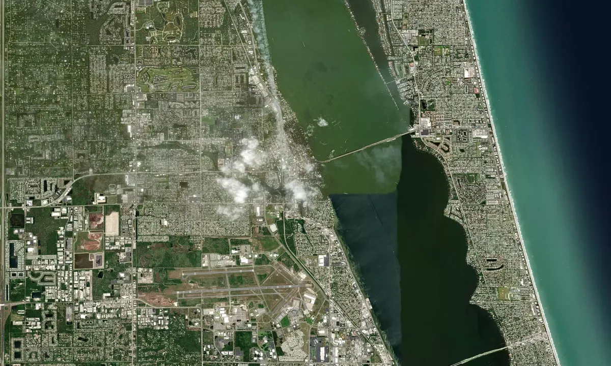 Flyfoto av Eau Gallie River