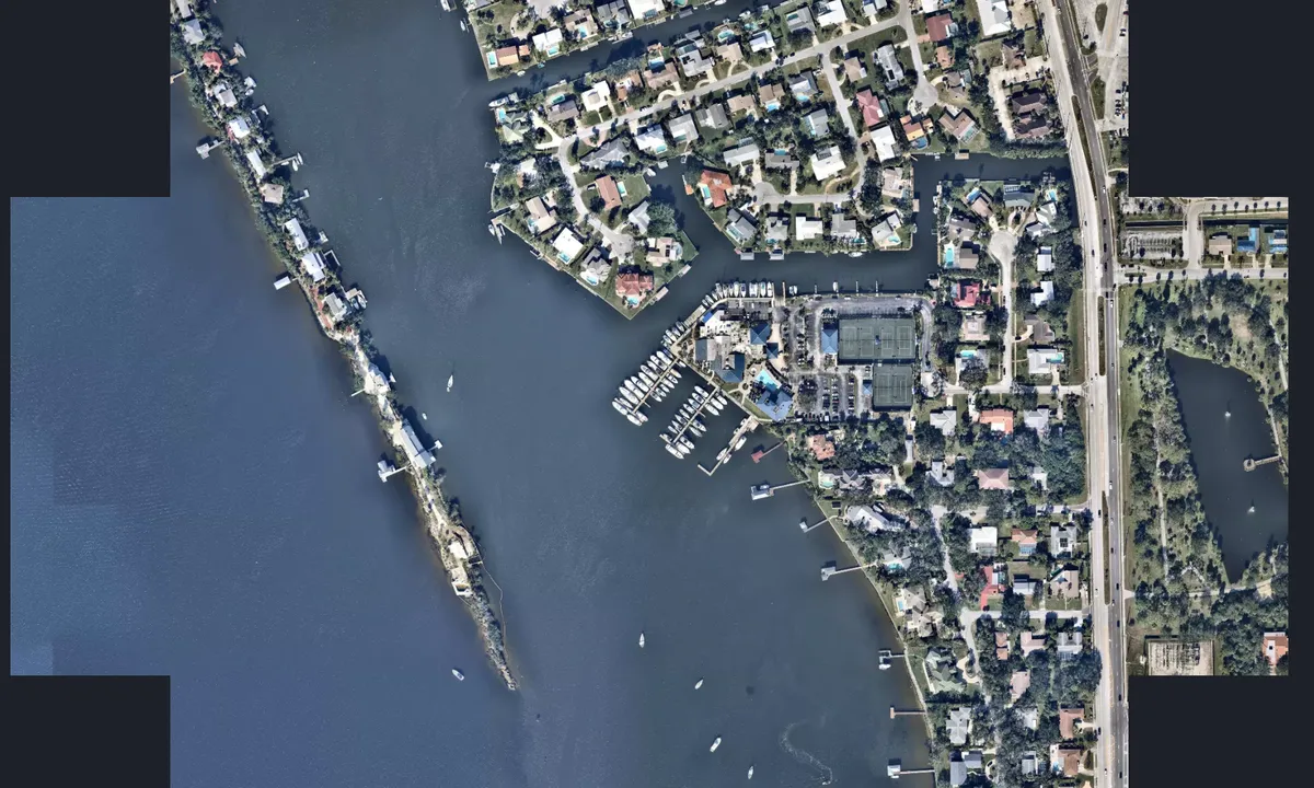 Flyfoto av Eau Gallie Yacht Club - Indian Harbour Beach