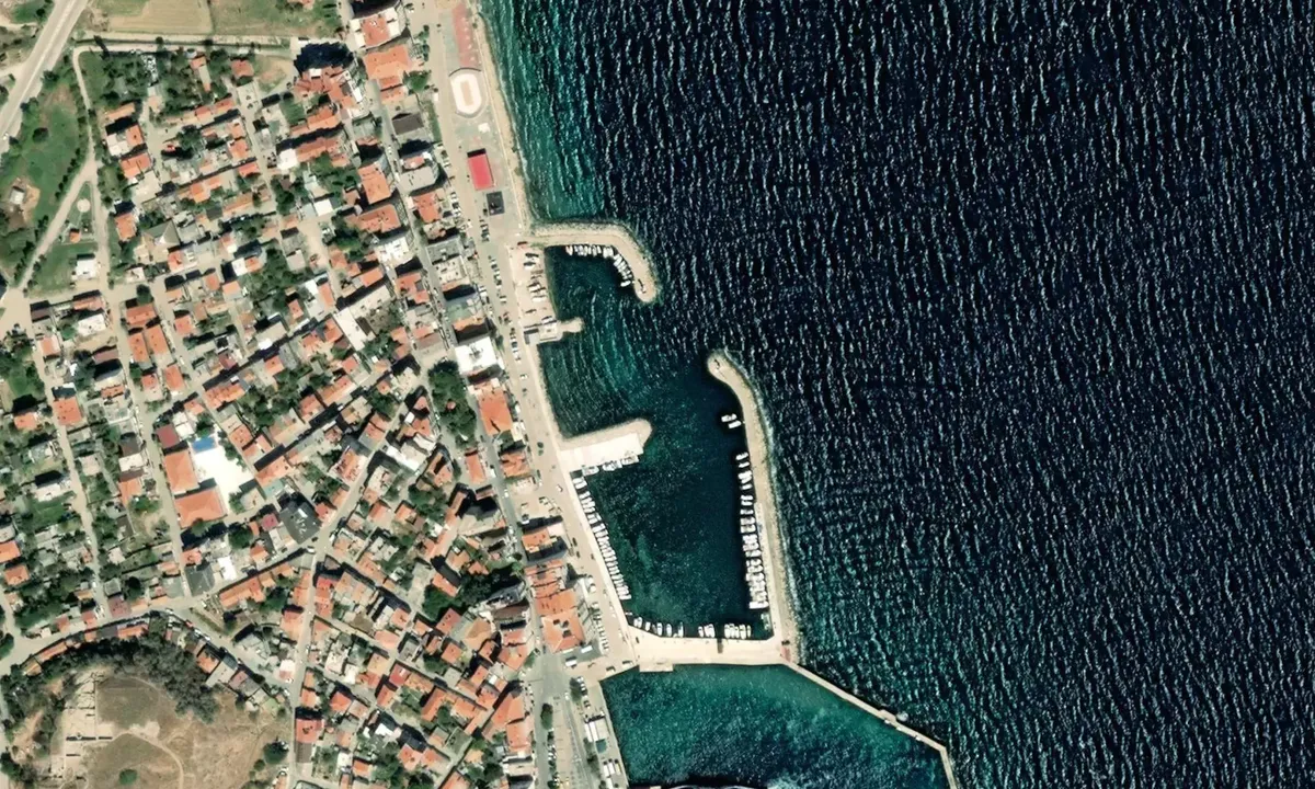 Satelite image of Eceabat Harbour