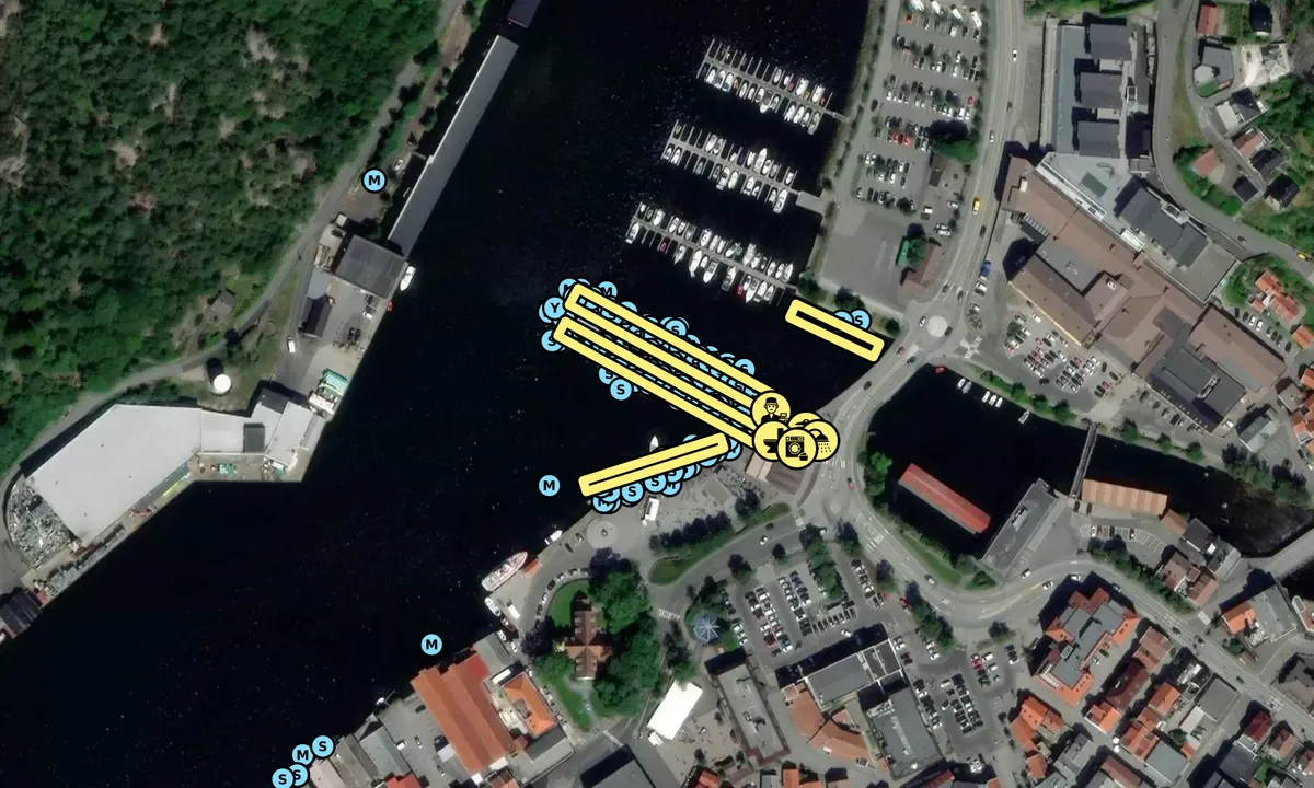 Satelite image of Egersund Gjestehavn