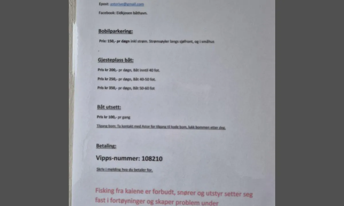 Eidkjosen Havneservice: {"base": "en", "no": "Fint sted n\u00e6r Troms\u00f8. Du kan ta bussen direkte til Troms\u00f8. Det er tilgang til vann og str\u00f8m.", "se": "Trevligt st\u00e4lle n\u00e4ra Troms\u00f8. Du kan ta bussen direkt till Troms\u00f8. Det finns vatten och elektricitet tillg\u00e4ngligt.", "en": "Nice place close to Troms\u00f8. You can take the bus directly to Troms\u00f8. There is water and electricity available.", "da": "Dejligt sted t\u00e6t p\u00e5 Troms\u00f8. Du kan tage bussen direkte til Troms\u00f8. Der er vand og elektricitet tilg\u00e6ngeligt.", "fr": "Bel endroit pr\u00e8s de Troms\u00f8. Vous pouvez prendre le bus directement pour Troms\u00f8. Il y a de l'eau et de l'\u00e9lectricit\u00e9 disponibles.", "de": "Sch\u00f6ner Ort in der N\u00e4he von Troms\u00f8. Sie k\u00f6nnen den Bus direkt nach Troms\u00f8 nehmen. Wasser und Strom sind verf\u00fcgbar.", "es": "Bonito lugar cerca de Troms\u00f8. Puedes tomar el autob\u00fas directamente a Troms\u00f8. Hay agua y electricidad disponibles.", "it": "Bel posto vicino a Troms\u00f8. Puoi prendere l'autobus direttamente per Troms\u00f8. Sono disponibili acqua ed elettricit\u00e0.", "pt": "Belo lugar perto de Troms\u00f8. Voc\u00ea pode pegar o \u00f4nibus diretamente para Troms\u00f8. H\u00e1 \u00e1gua e eletricidade dispon\u00edveis.", "nl": "Mooie plek dicht bij Troms\u00f8. U kunt de bus rechtstreeks naar Troms\u00f8 nemen. Er is water en elektriciteit beschikbaar.", "pl": "\u015awietne miejsce blisko Troms\u00f8. Mo\u017cesz bezpo\u015brednio pojecha\u0107 autobusem do Troms\u00f8. Dost\u0119pna jest woda i pr\u0105d.", "uk": "\u0413\u0430\u0440\u043d\u0435 \u043c\u0456\u0441\u0446\u0435 \u043d\u0435\u0434\u0430\u043b\u0435\u043a\u043e \u0432\u0456\u0434 \u0422\u0440\u043e\u043c\u0441\u0435. \u0412\u0438 \u043c\u043e\u0436\u0435\u0442\u0435 \u0441\u0456\u0441\u0442\u0438 \u043d\u0430 \u0430\u0432\u0442\u043e\u0431\u0443\u0441 \u0431\u0435\u0437\u043f\u043e\u0441\u0435\u0440\u0435\u0434\u043d\u044c\u043e \u0434\u043e \u0422\u0440\u043e\u043c\u0441\u0435. \u0414\u043e\u0441\u0442\u0443\u043f\u043d\u0430 \u0432\u043e\u0434\u0430 \u0456 \u0435\u043b\u0435\u043a\u0442\u0440\u0438\u043a\u0430.", "ro": "Loc frumos aproape de Troms\u00f8. Pute\u021bi lua autobuzul direct spre Troms\u00f8. Exist\u0103 ap\u0103 \u0219i electricitate disponibile.", "tr": "Troms\u00f8'ya yak\u0131n g\u00fczel bir yer. Do\u011frudan Troms\u00f8'ya otob\u00fcsle gidebilirsiniz. Su ve elektrik mevcuttur.", "el": "\u03a9\u03c1\u03b1\u03af\u03bf \u03bc\u03ad\u03c1\u03bf\u03c2 \u03ba\u03bf\u03bd\u03c4\u03ac \u03c3\u03c4\u03bf \u03a4\u03c1\u03cc\u03bc\u03c3\u03bf. \u039c\u03c0\u03bf\u03c1\u03b5\u03af\u03c4\u03b5 \u03bd\u03b1 \u03c0\u03ac\u03c1\u03b5\u03c4\u03b5 \u03c4\u03bf \u03bb\u03b5\u03c9\u03c6\u03bf\u03c1\u03b5\u03af\u03bf \u03b1\u03c0\u03b5\u03c5\u03b8\u03b5\u03af\u03b1\u03c2 \u03b3\u03b9\u03b1 \u03c4\u03bf \u03a4\u03c1\u03cc\u03bc\u03c3\u03bf. \u03a5\u03c0\u03ac\u03c1\u03c7\u03b5\u03b9 \u03b4\u03b9\u03b1\u03b8\u03ad\u03c3\u03b9\u03bc\u03bf \u03bd\u03b5\u03c1\u03cc \u03ba\u03b1\u03b9 \u03b7\u03bb\u03b5\u03ba\u03c4\u03c1\u03b9\u03ba\u03cc \u03c1\u03b5\u03cd\u03bc\u03b1.", "cs": "P\u011bkn\u00e9 m\u00edsto bl\u00edzko Troms\u00f8. M\u016f\u017eete jet autobusem p\u0159\u00edmo do Troms\u00f8. K dispozici je voda a elekt\u0159ina.", "hu": "Sz\u00e9p hely Troms\u00f8 k\u00f6zel\u00e9ben. K\u00f6zvetlen\u00fcl busszal eljuthat Troms\u00f8be. V\u00edz \u00e9s \u00e1ram \u00e1ll rendelkez\u00e9sre.", "fi": "Mukava paikka l\u00e4hell\u00e4 Tromssaa. Voit menn\u00e4 bussilla suoraan Tromssaan. Saatavilla on vett\u00e4 ja s\u00e4hk\u00f6\u00e4.", "bg": "\u0425\u0443\u0431\u0430\u0432\u043e \u043c\u044f\u0441\u0442\u043e \u0431\u043b\u0438\u0437\u043e \u0434\u043e \u0422\u0440\u043e\u043c\u0441\u044c\u043e. \u041c\u043e\u0436\u0435\u0442\u0435 \u0434\u0430 \u0432\u0437\u0435\u043c\u0435\u0442\u0435 \u0430\u0432\u0442\u043e\u0431\u0443\u0441\u0430 \u0434\u0438\u0440\u0435\u043a\u0442\u043d\u043e \u0434\u043e \u0422\u0440\u043e\u043c\u0441\u044c\u043e. \u041d\u0430\u043b\u0438\u0447\u043d\u0438 \u0441\u0430 \u0432\u043e\u0434\u0430 \u0438 \u0435\u043b\u0435\u043a\u0442\u0440\u0438\u0447\u0435\u0441\u0442\u0432\u043e.", "sr": "Lepo mesto blizu Troms\u00f8a. Mo\u017eete uzeti autobus direktno do Troms\u00f8a. Ima dostupne vode i struje.", "et": "Tore koht Troms\u00f8 l\u00e4hedal. V\u00f5ite bussiga otse Troms\u00f8sse s\u00f5ita. Olemas on vesi ja elekter.", "lv": "Jauka vieta net\u0101lu no Troms\u00f8. J\u016bs varat \u0146emt autobusu tie\u0161i uz Troms\u00f8. Ir pieejams \u016bdens un elektr\u012bba.", "lt": "Maloni vieta netoli Troms\u00f8. Galite tiesiogiai nuvykti autobusu iki Troms\u00f8. Yra prieinamas vanduo ir elektra."}