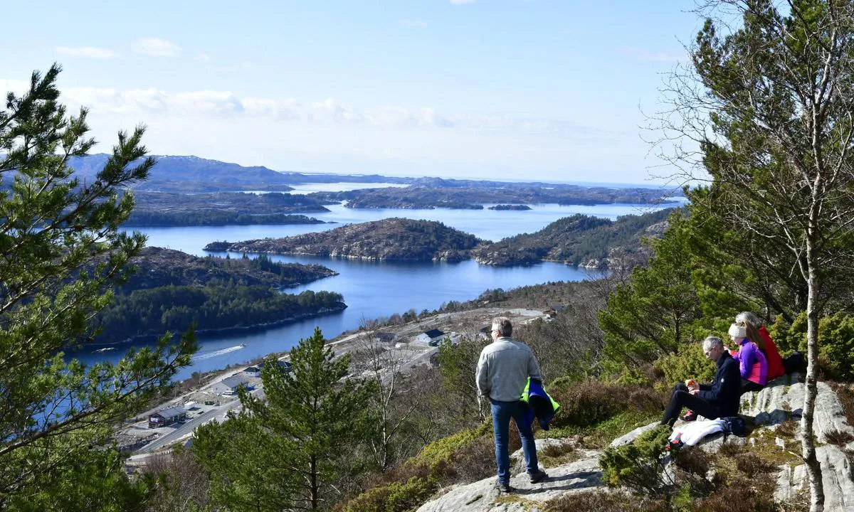 Eivindvik Gjestehavn: Nice scenery on the way up to Høgefjellet.