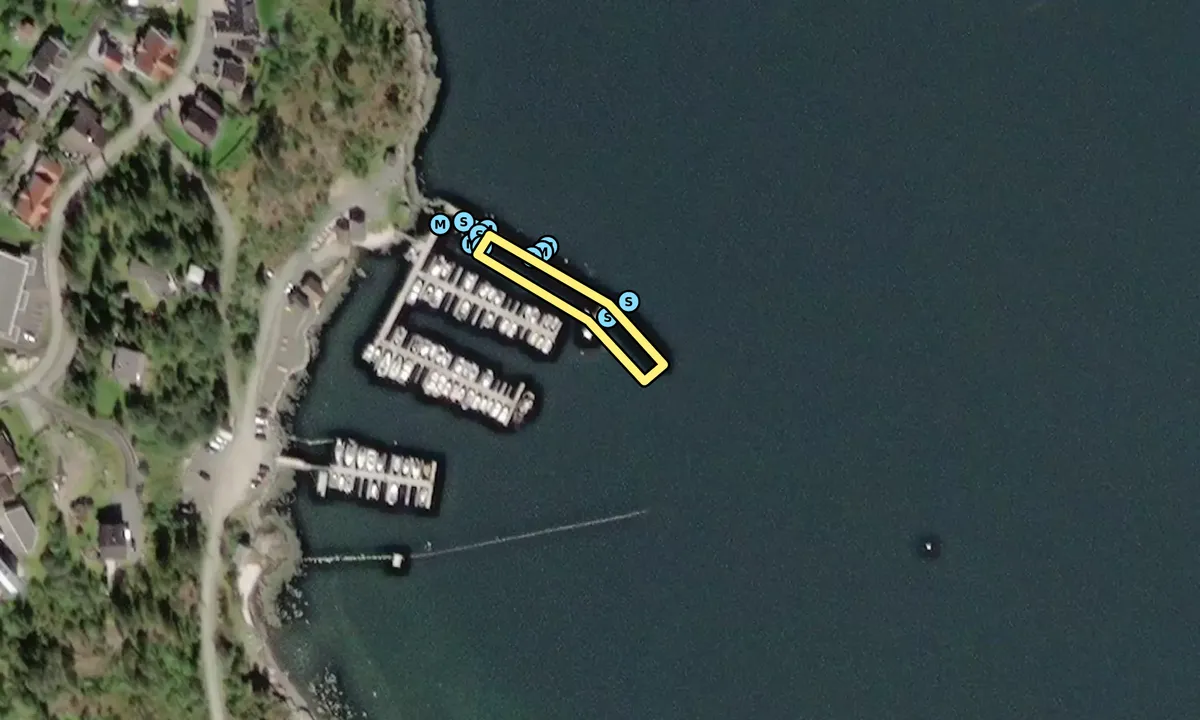 Satelite image of Ekne Småbåthavn