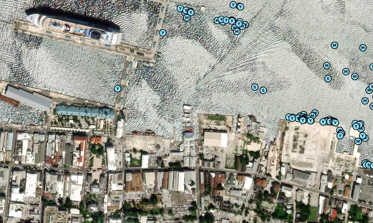 Satelite image of Elizabeth Street Marina
