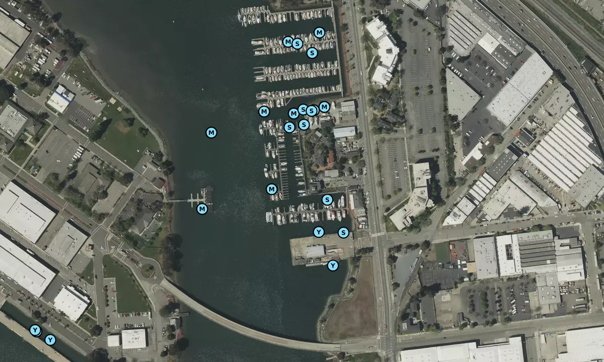 Satelite image of Embarcadero Cove Marina
