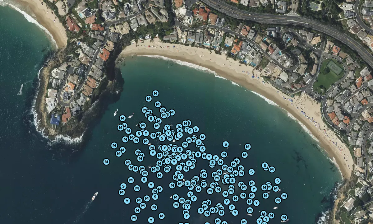 Satelite image of Emerald Bay