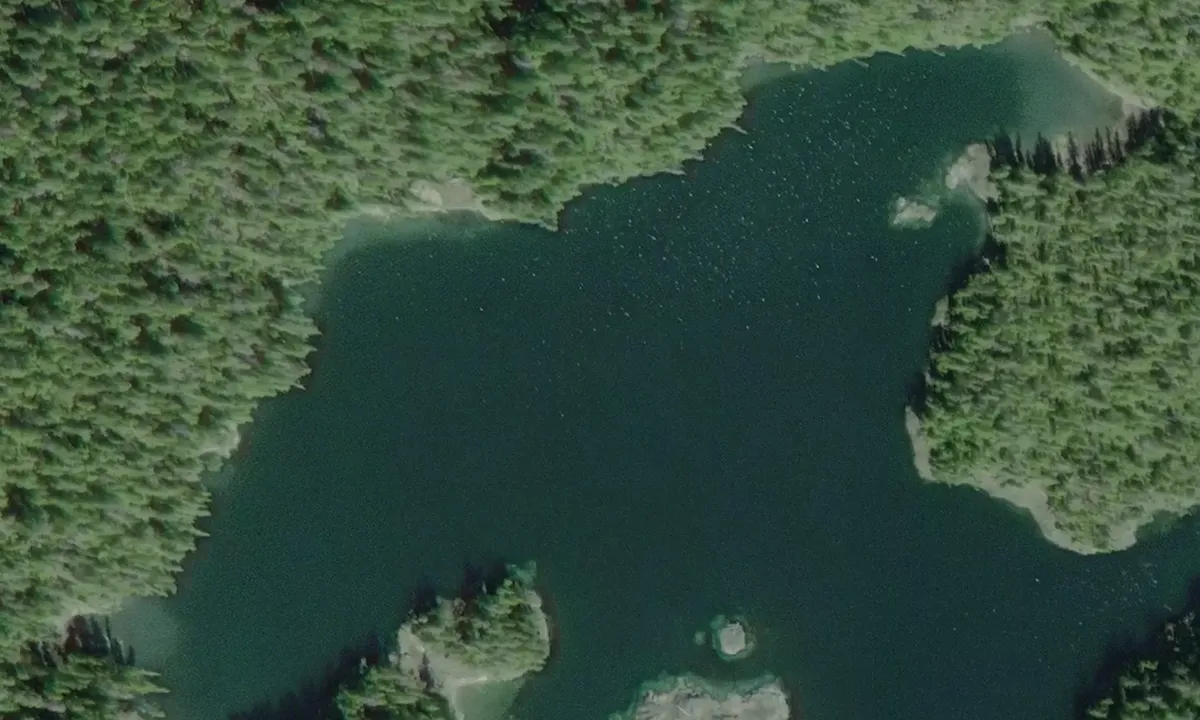 Satelite image of Emily Carr Inlet Cove