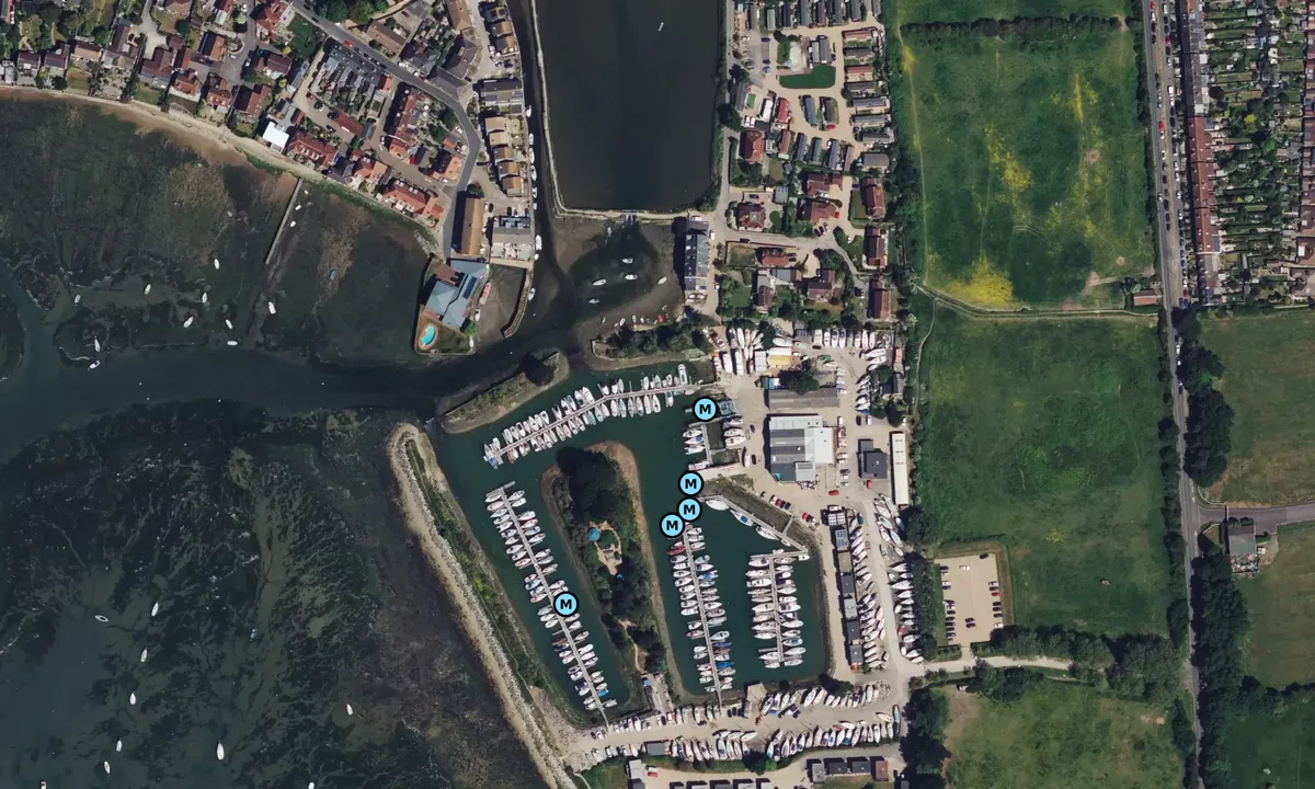 Satelite image of Emsworth Yacht Harbour - West Sussex