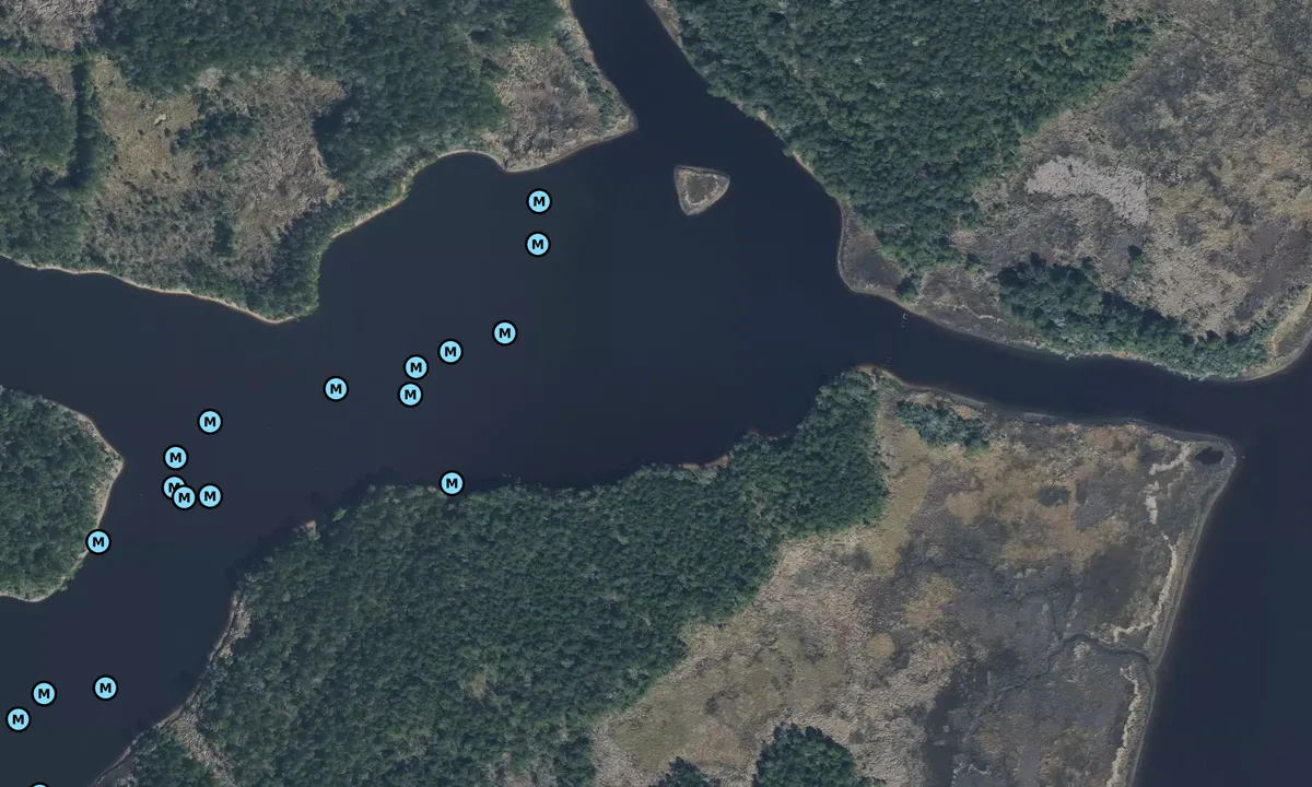 Satelite image of Enciente Bayou (hurricane hole)