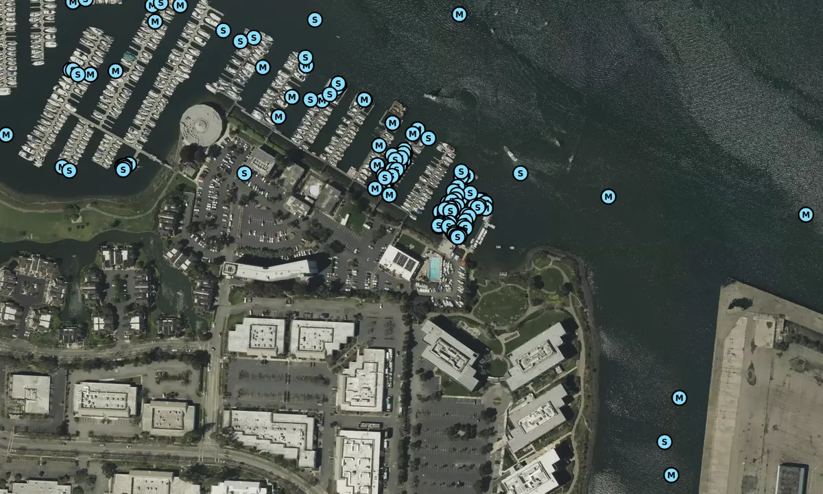 Satelite image of Encinal Yacht Club - Alameda