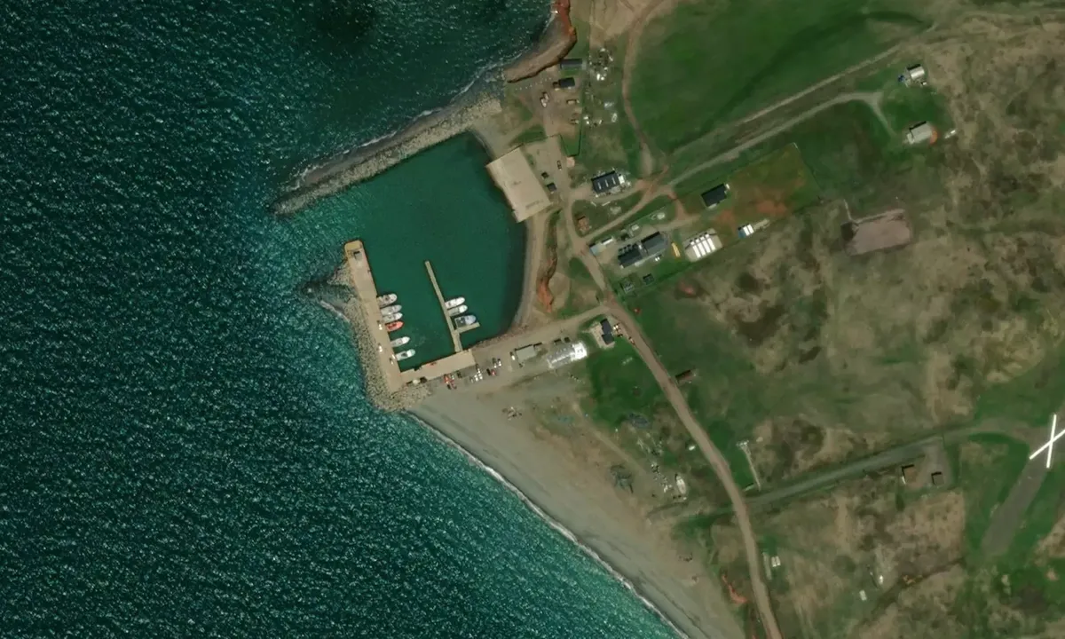 Satelite image of Entry Island